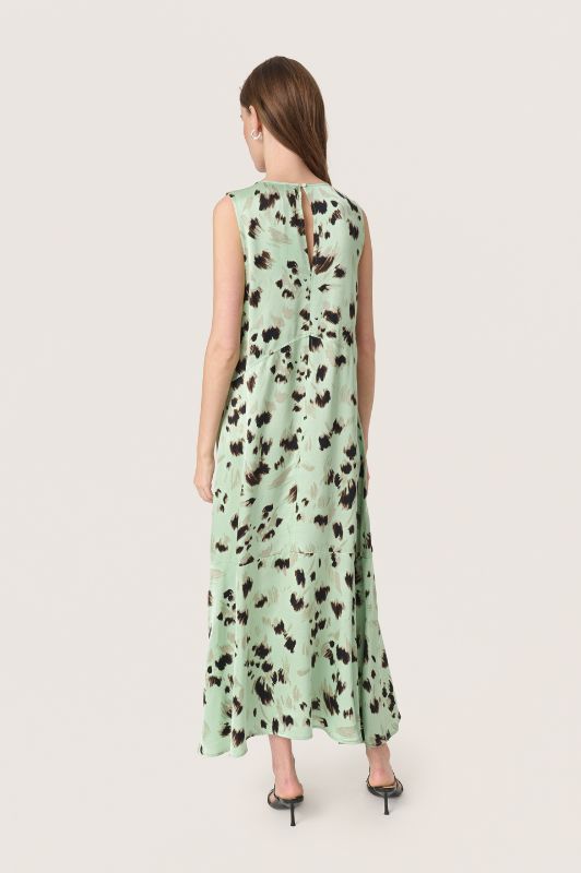 Soaked in Luxury Marcela Dress | Mint printet festkjole