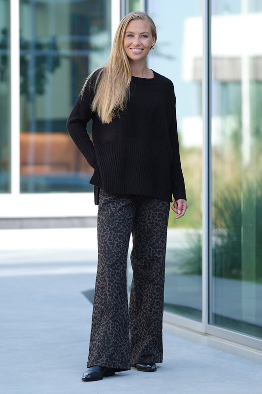 Prepair Anna pants | Leopard jeans med vidde i benene