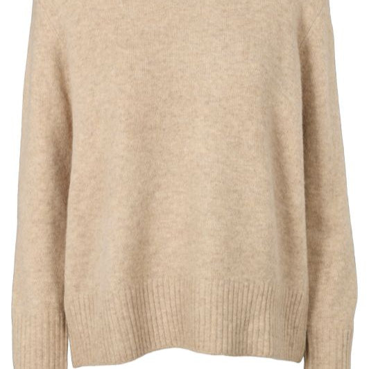 Prepair Babara Knit | Striktrøje i sand med guld-look nitter