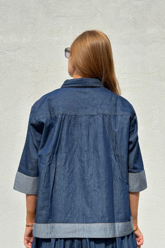 Gaspar Porto denim blouse I Feminin denim skjorte I Dresslab