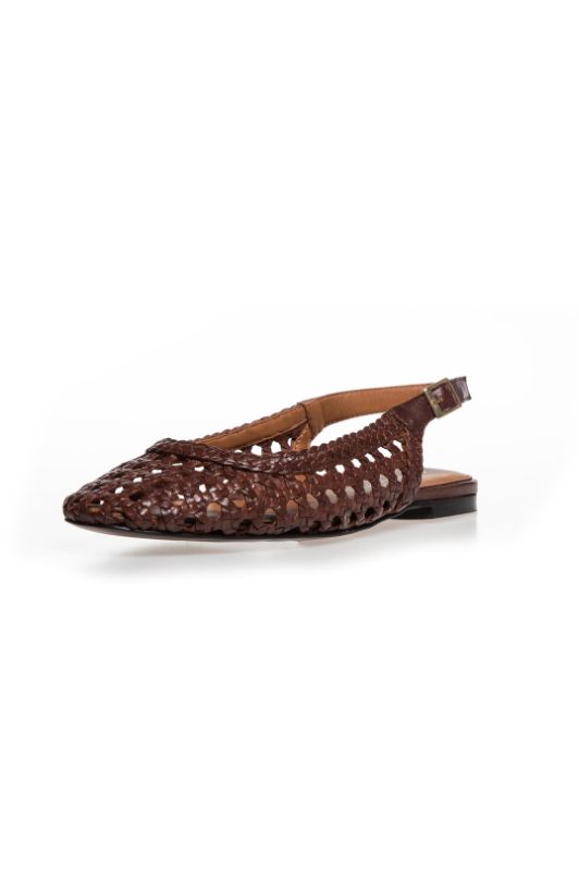 Copenhagen Shoes As the Sea  | Flet slingback i brunt skind