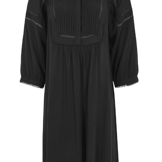 Soft Rebels Linda dress | Sort kjole med crochetbånd
