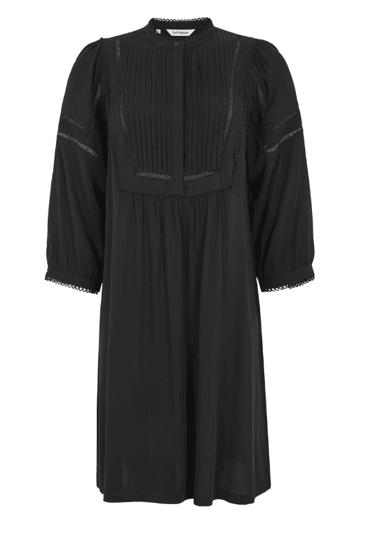 Soft Rebels Linda dress | Sort kjole med crochetbånd