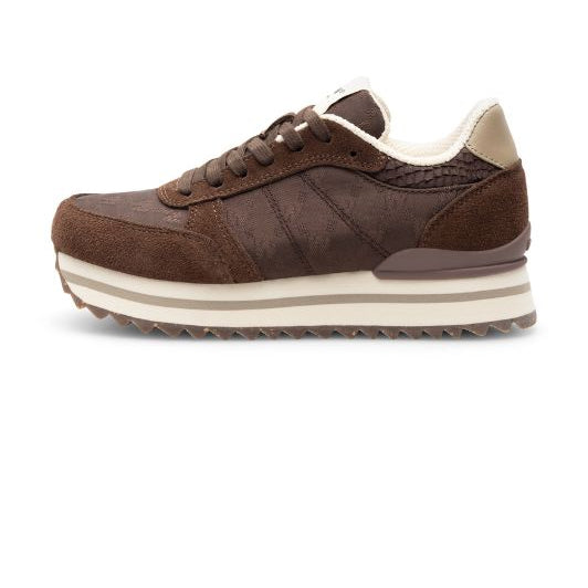 Woden Ronja plateau heritage sneakers | Chocolate