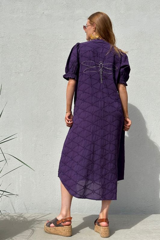 PRE ORDER Gaspar Tunø dress | Flot broderie anglaise i lilla I Dresslab