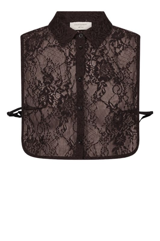 Freequent Lacy collar I Skjortekrave i brun blonde