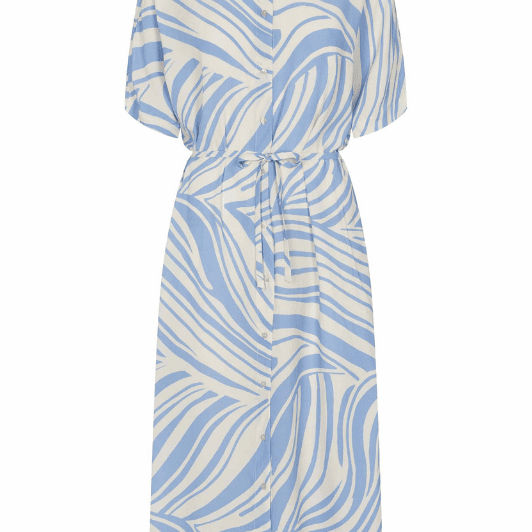 Soft Rebels Billy dress | Flot skjortekjole i grafisk lyseblå print