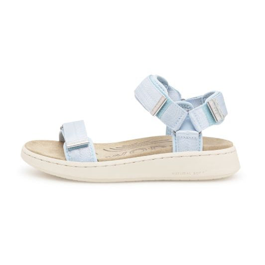 Woden Line sandal | Damesandal i lyseblå I Natural Soft sål