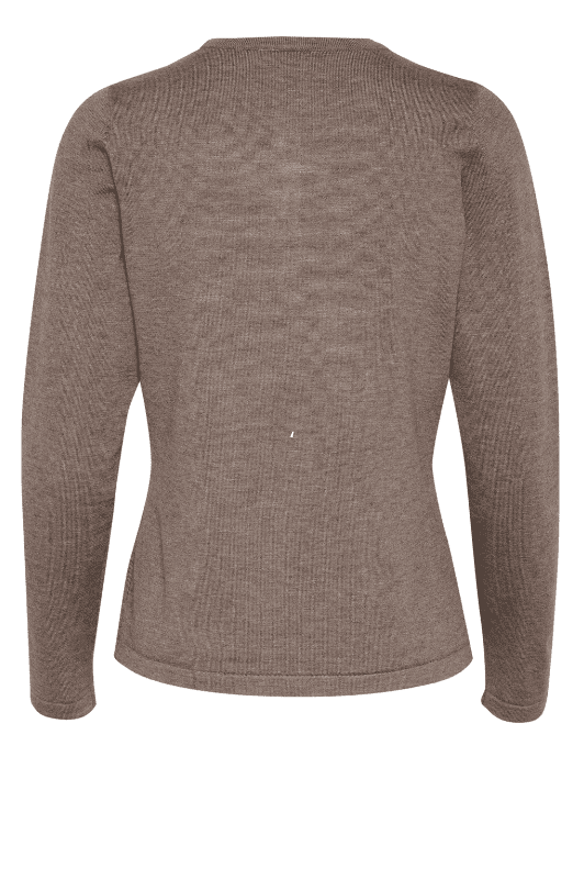 Saint Tropez Mila cardigan | Strikket cardigan I Mørk sand melange