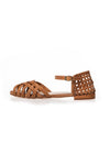 Copenhagen Shoes Endless Love | Håndflettet sandal i cognacfarvet skind