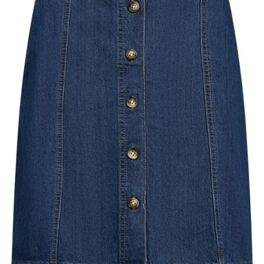 Freequent Alia skirt | Cool denim kort nederdel