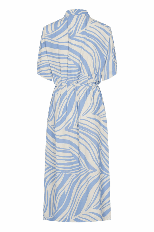 Soft Rebels Billy dress | Flot skjortekjole i grafisk lyseblå print