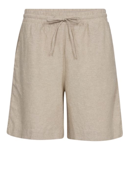 Freequent Shorts | Sand hørshorts med lommer I Dresslab