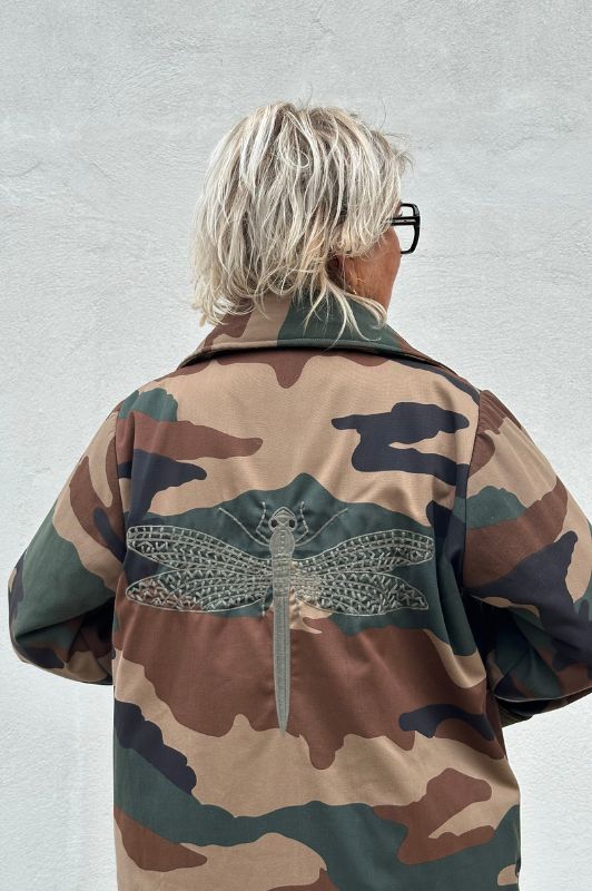 PRE ORDER Gaspar Champagne winter coat  I Frakke i camo print