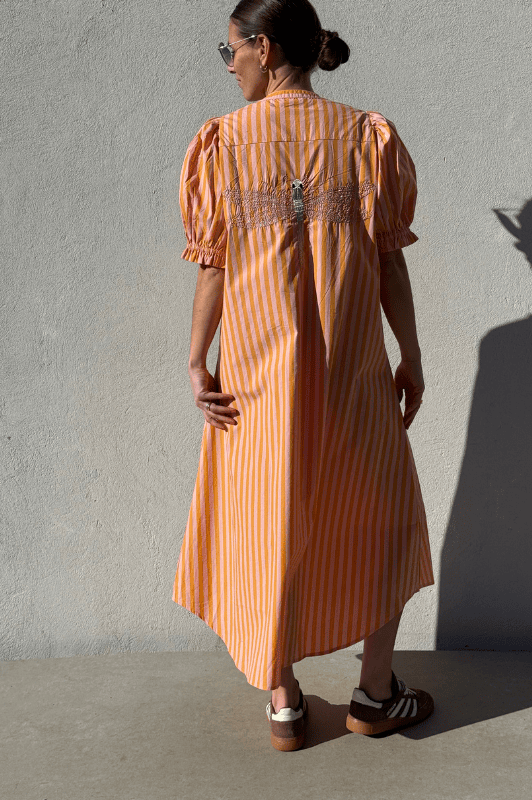 Gaspar Tunø dress | Orange strib I Dresslab