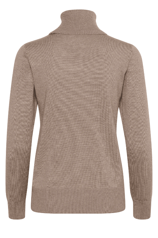 Saint Tropez Mila strik | Strikket rullekrave pullover I Sand