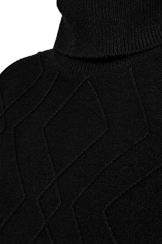 FreeQuent Saturn strik pullover | Sort med grafisk mønster