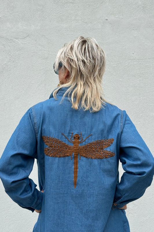 Gaspar Lucca denimkjole | Cool jeanskjole med guldsmed