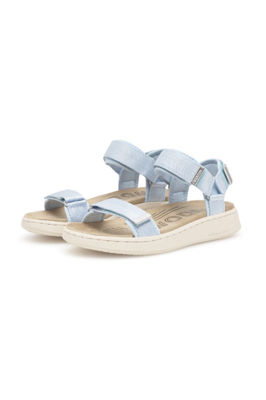 Woden Line sandal | Damesandal i lyseblå I Natural Soft sål