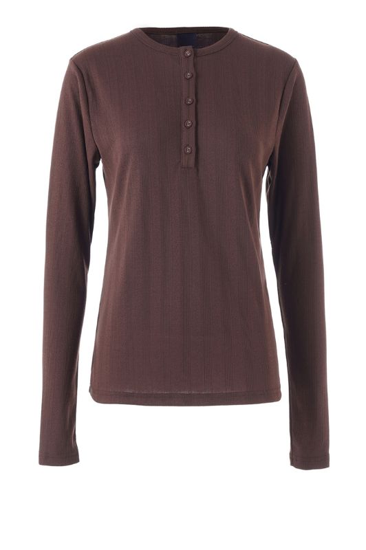 Luxzuz Ambutto t-shirt I Langærmet t-shirt i brun