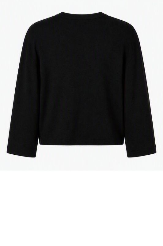 Tooday Cenna bluse I Sort strikbluse med v-hals