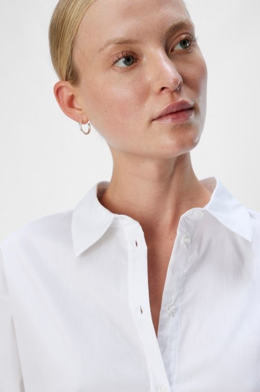 Object Jutta hvid klassisk skjorte