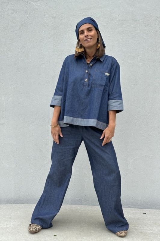 Gaspar Porto denim blouse I Feminin denim skjorte I Dresslab