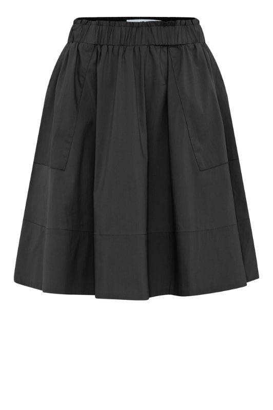 La Rouge Vilma short skirt | Kort poplin nederdel sort