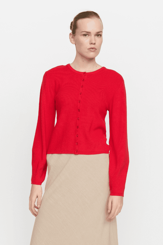 Soft Rebels Mushi cardigan i rød