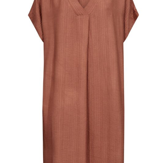 NÜ Cinda tunika | Smuk klassisk kjole i brændt orange I Dresslab