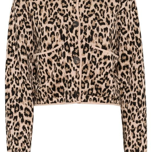 Saint Tropez Lydia cardigan | Strikket leopard