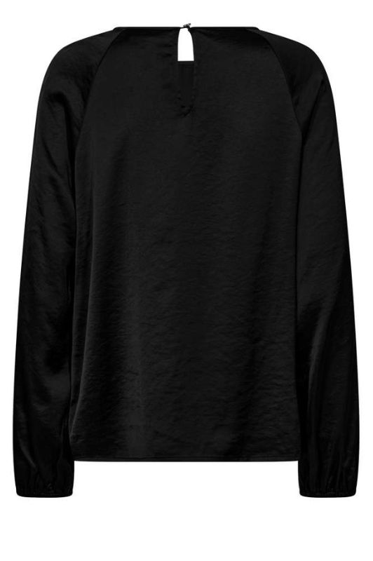 Freequent Dove bluse I Sort skjortebluse i satinlook