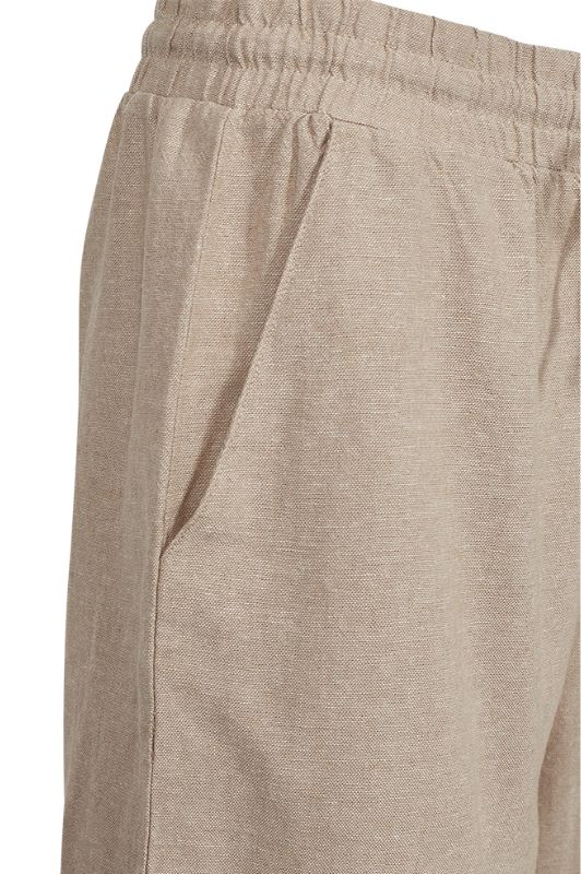 Freequent Shorts | Sand hørshorts med lommer I Dresslab