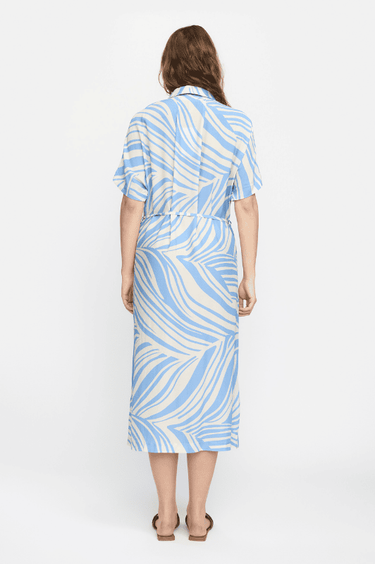 Soft Rebels Billy dress | Flot skjortekjole i grafisk lyseblå print