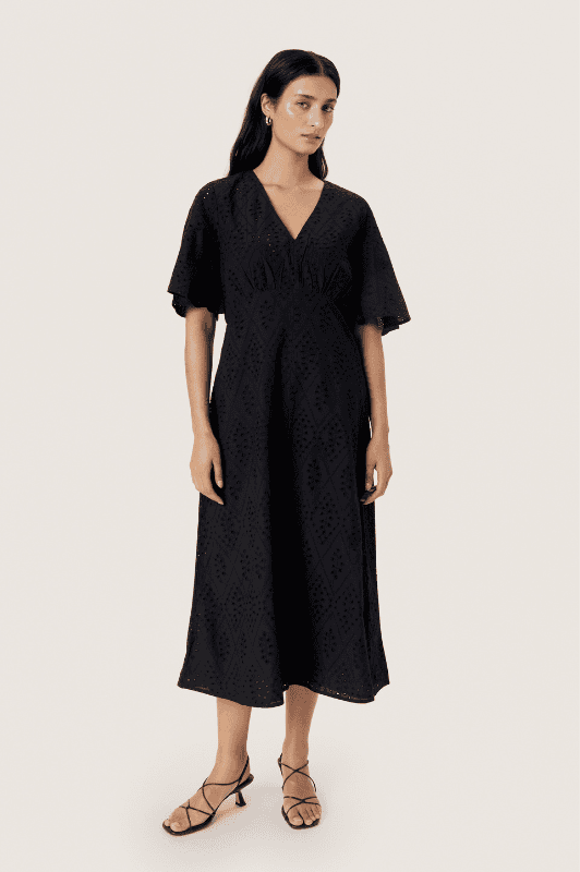 Soaked in Luxury Joella dress | Sort kjole med broderie anglaise