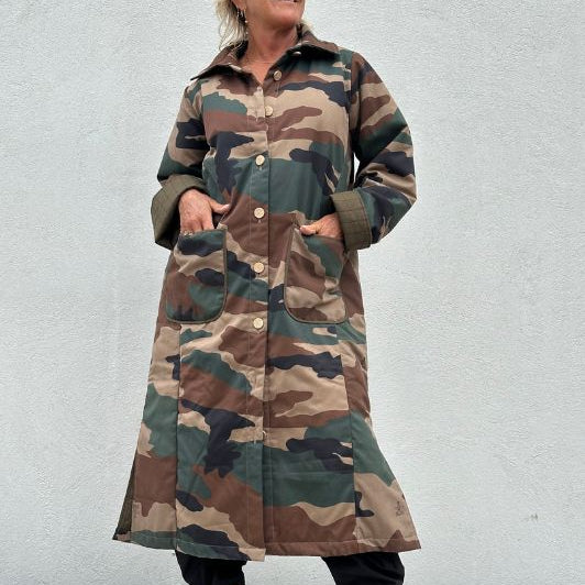 PRE ORDER Gaspar Champagne winter coat  I Frakke i camo print