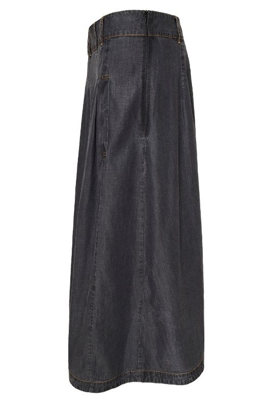 Ofelia Gill nederdel | A-shape gråt skirt i tencel