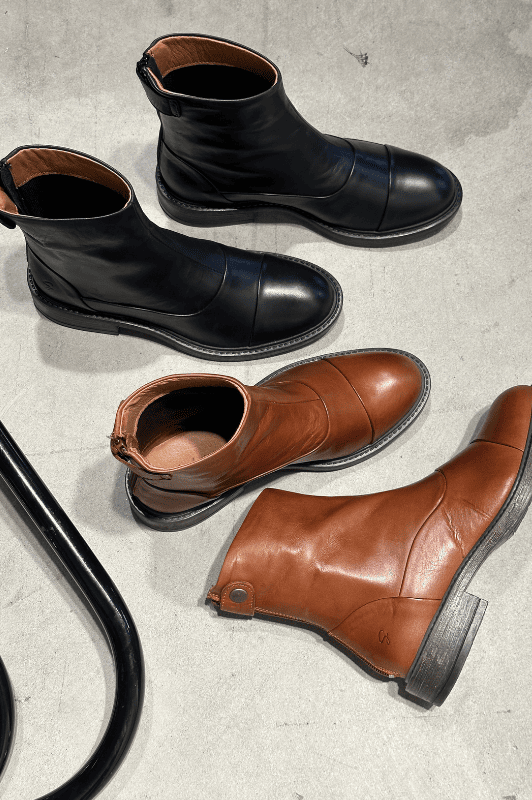 Shoedesign Copenhagen Dahlia skindstøvle I Blødt læder i sort