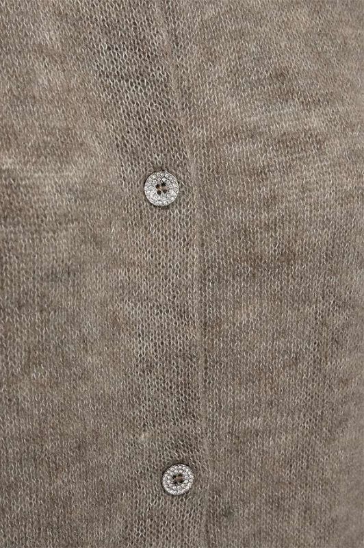 Freequent Dido vest I Strikvest i sandmelange med similiknapper