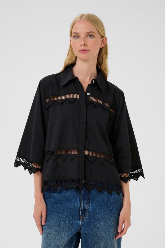 Karen By Simonsen Ommi Shirt | Sort skjorte