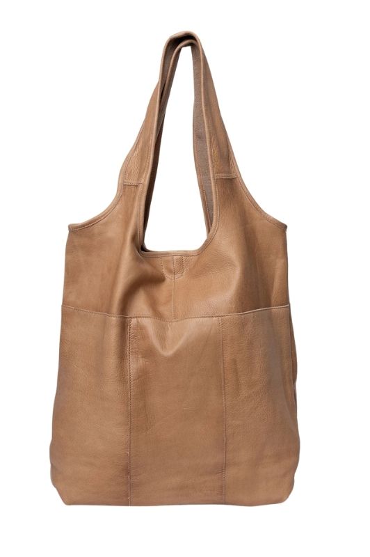 Re:Designed Lyra Tota taske i lattéfarvet kalveskind