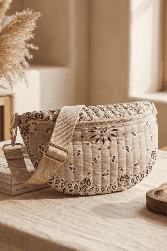 Atelier Paris I Paisley bæltetaske i sand