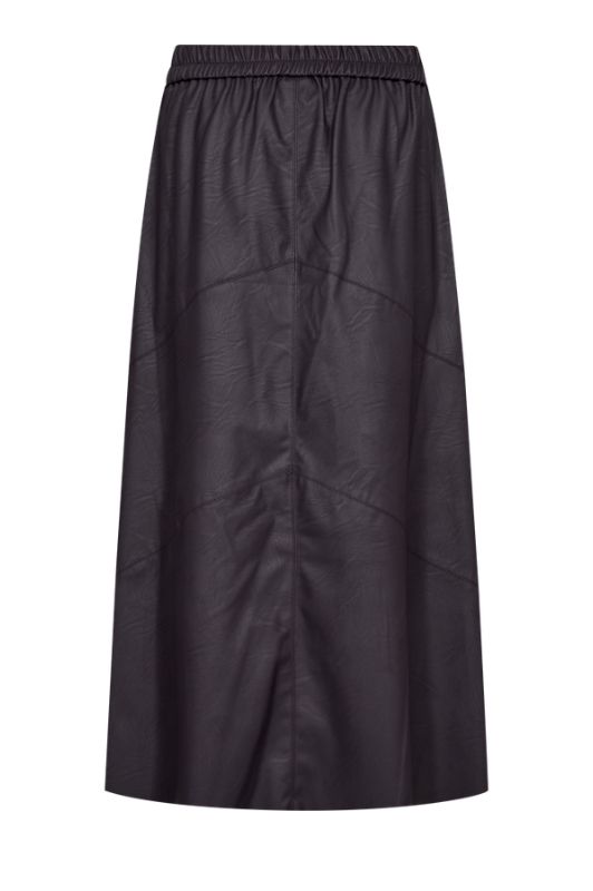 Freequent Harley skirt | Imiteret skind nederdel i aubergine