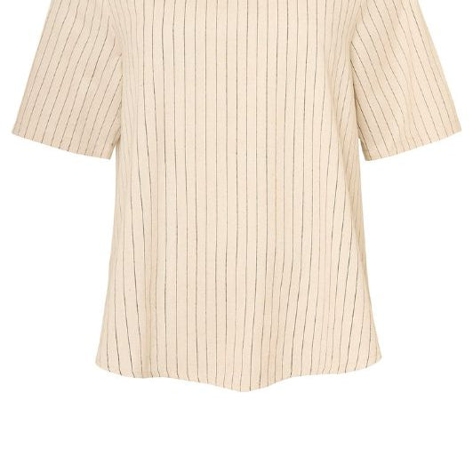 Ofelia Freja bluse sand pinstripe I Dresslab
