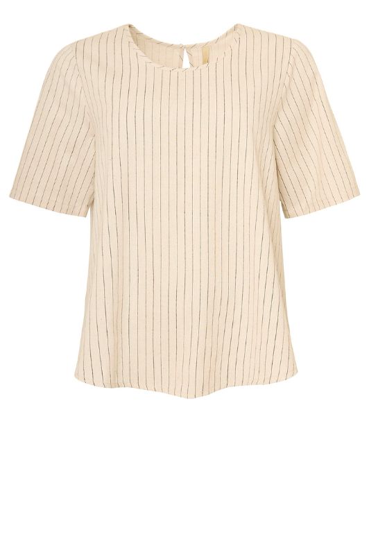 Ofelia Freja bluse sand pinstripe I Dresslab