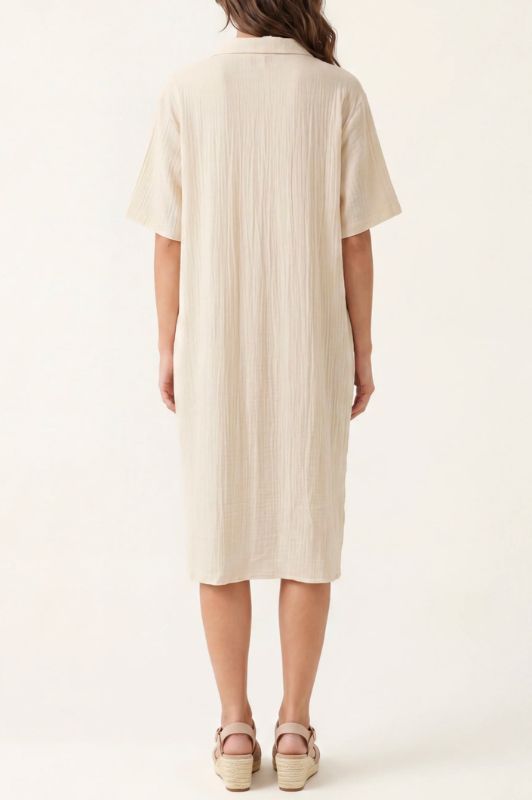 Studio West dress I Sommerkjole gennemknappet i creme