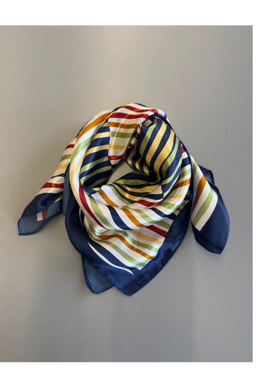 Luxzuz Bandito scarf I Tørklæde med flot blåt print