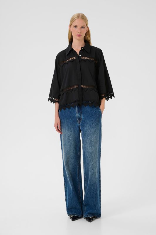 Karen By Simonsen Ommi Shirt | Sort skjorte