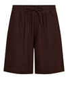 Freequent Shorts | Brune hørshorts med lommer I Dresslab