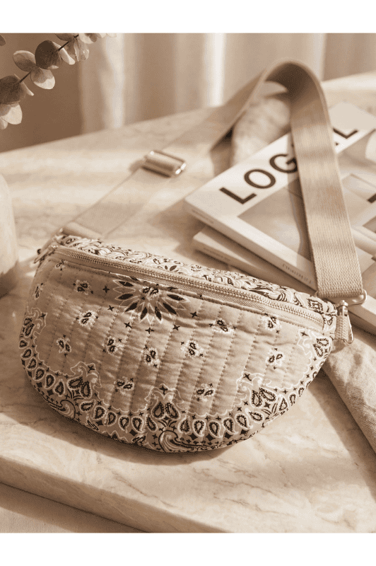 Atelier Paris I Paisley bæltetaske i sand